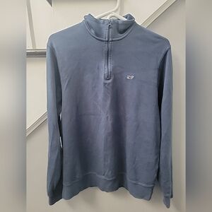 Vineyard Vines Sweater Men's S Blue 1/4 Zip Pima Cotton Casual Preppy